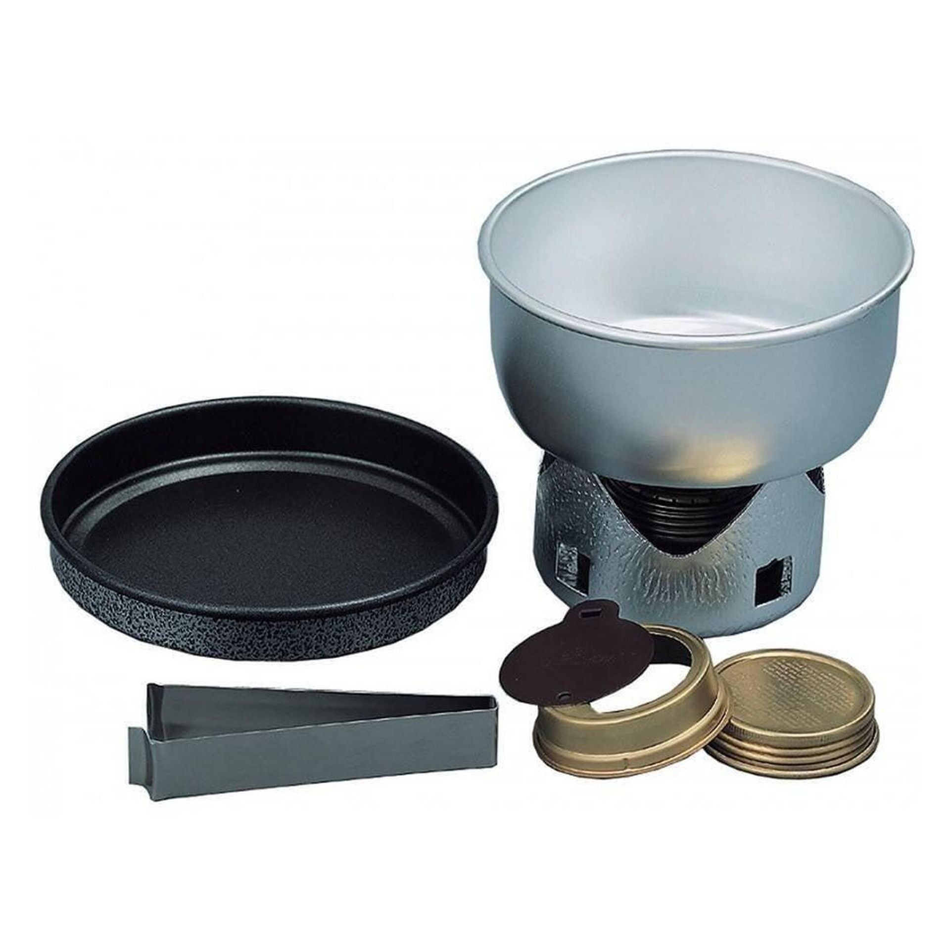Trangia minikuchenka spirytusowa, aluminiowa, z patelnią z powłoką nieprzywierającą YBD-110