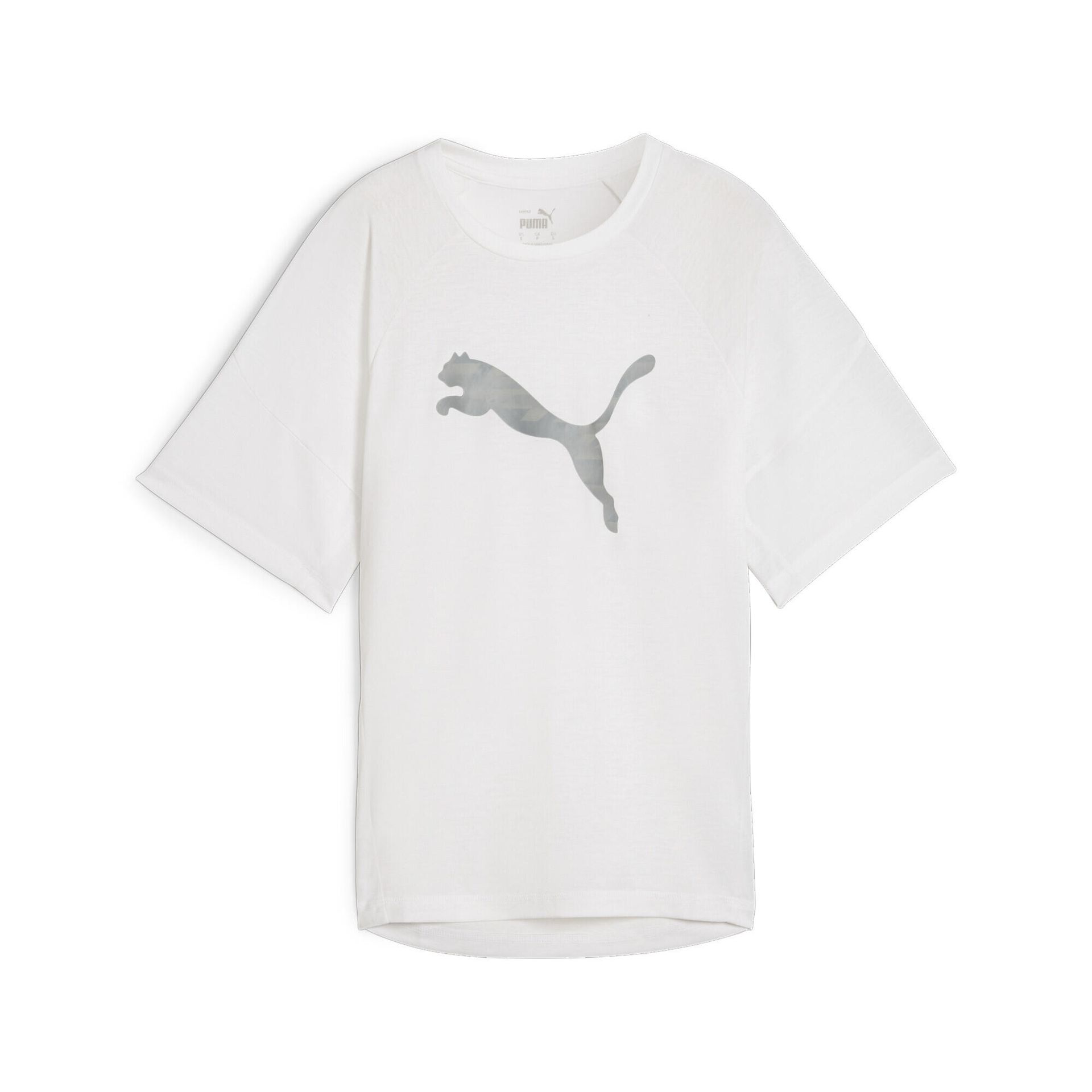 Damska koszulka z nadrukiem EVOSTRIPE PUMA White