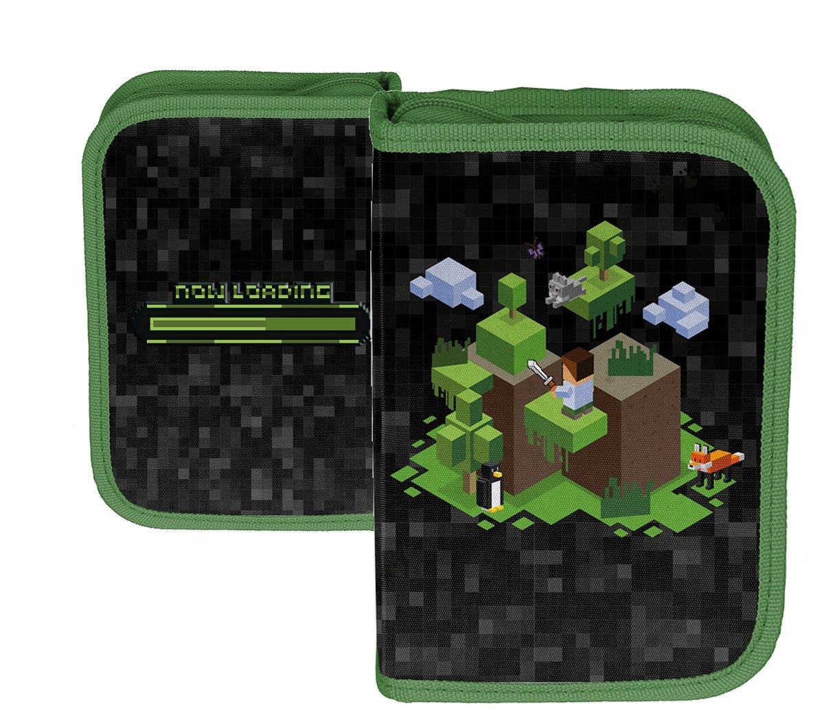 Piórnik szkolny dwuklapkowy Minecraft Press Start Piksele Pixel