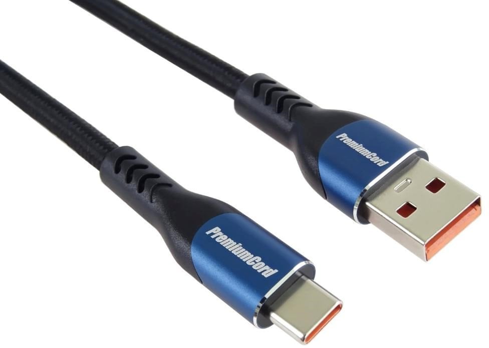 PREMIUMCORD Kabel USB-C na USB 2.0, Nabíjecí, 5A, 1.5m