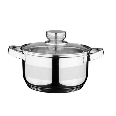 Garnek Tytan ze stali nierdzewnej 18 cm 2,5 l srebrny