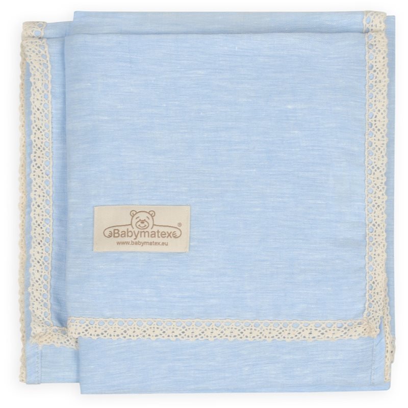 Babymatex Linen koc dla dzieci Blue 75x100 cm