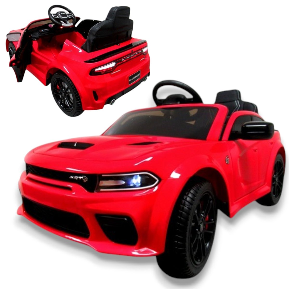 Auto DODGE SRT dla dzieci NA AKUMULATOR Samochód Elektryczny Pojazd Muzyka Pilot USB 4 biegi EKO-SKÓRA Piankowe Koła EVA Zabawka dla dziecka Prezent