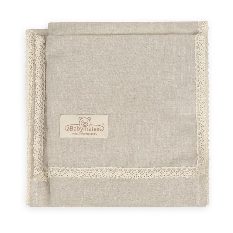 Babymatex Linen koc dla dzieci Brown 75x100 cm