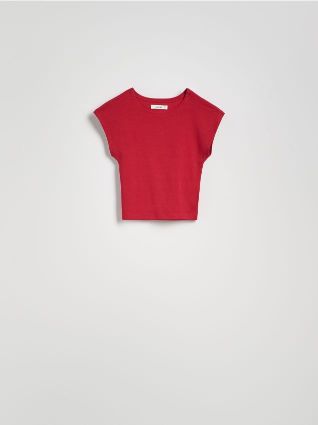 Reserved - T-shirt z modalem - czerwony