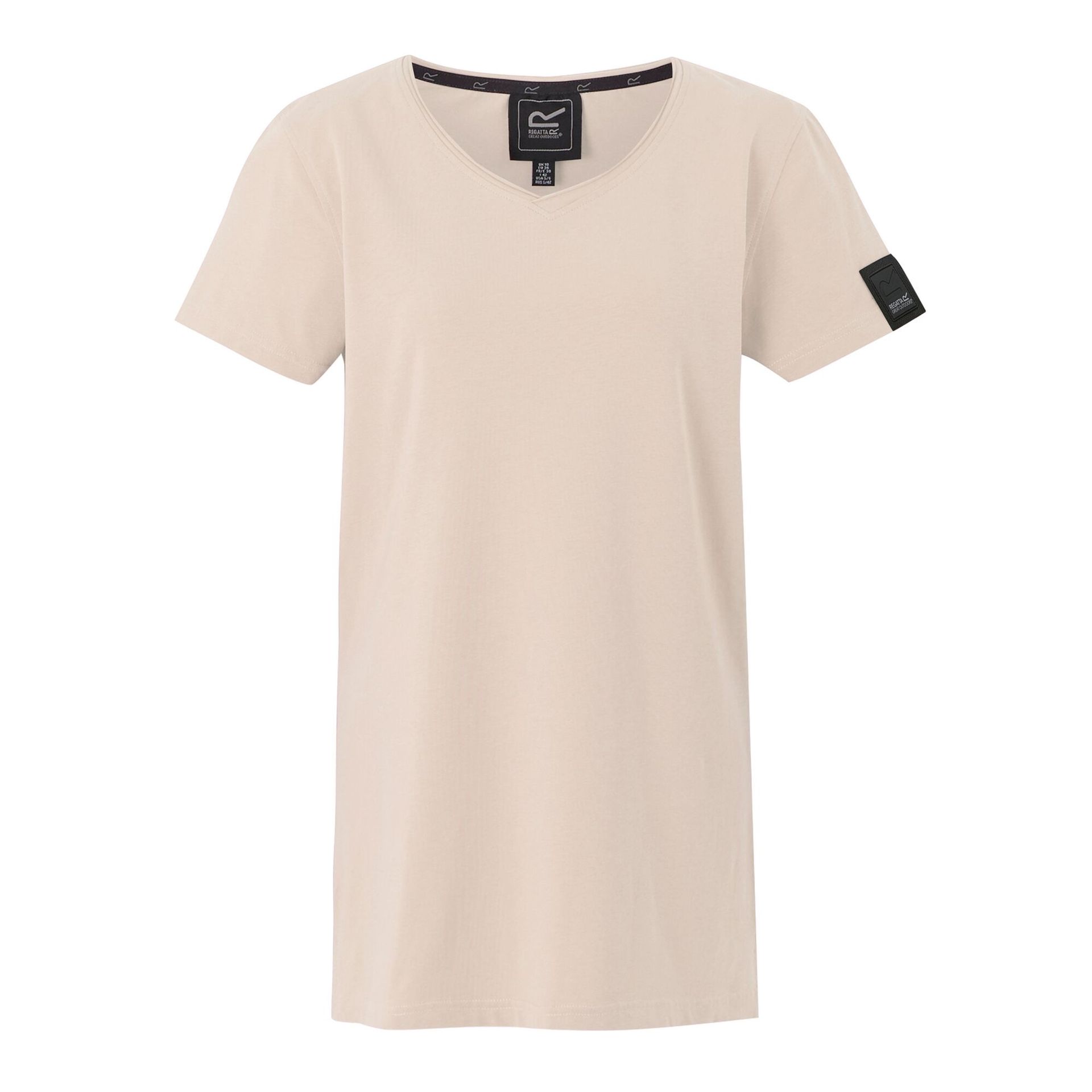 Regatta Damska Koszulka Elkie V-neck Kremowy, Rozmiar: 42