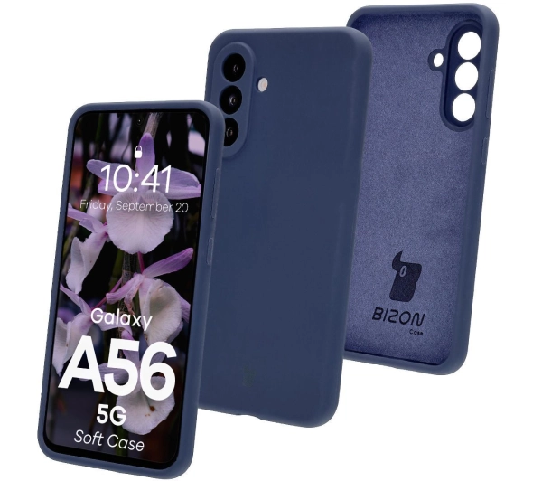 Bizon Silikonowe Soft do Galaxy A56 5G Ciemno-niebieski