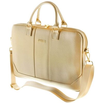 Torba na laptop GUESS GUCB15TBE Saffiano 16 cali Beżowy