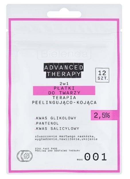 Bielenda Advanced Therapy 2w1 Płatki do twarzy terapia peelingująco-kojąca