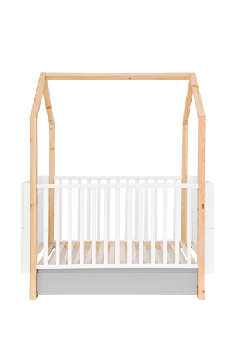 Łóżeczko pinette 70x140 z szufladą rozsuwane do 160 cm