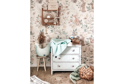 Woodland Small Beige- Tapeta z Lasem