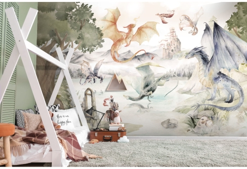 Królestwo Smoków Tapeta z Motywem Fantasy