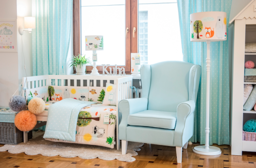 Fotel uszak Lugo Miętowy Gładki