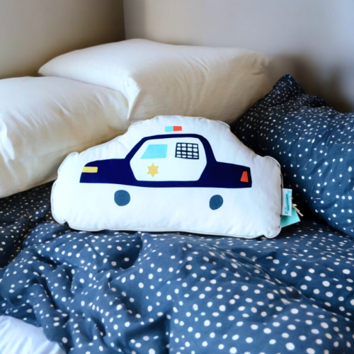 Poduszka ozdobna dla chłopca auto policyjne city transport