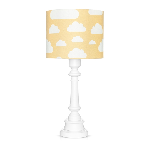 lampa dla dzieci musztardowa w chmurki mustard clouds