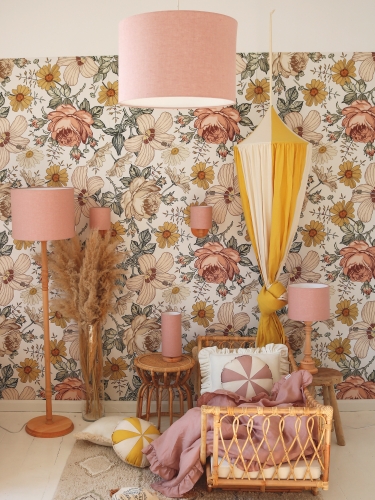 Lampa sufitowa Lniana Różowa