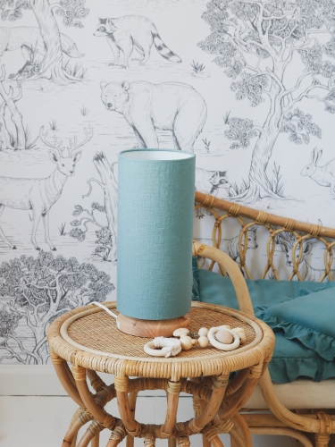 Lampka nocna lniana miętowa Linen Mint