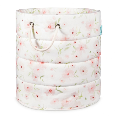 Kosz na zabawki w różowe kwiaty blossom
