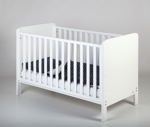 Łóżeczko białe 140×70 mika troll