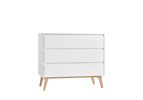 Komoda 3 szufladowa biała Swing Pinio