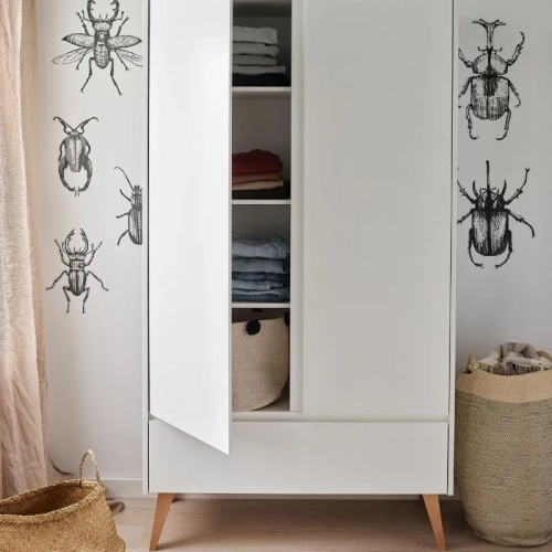 Szafa dwudrzwiowa biała pinio swing