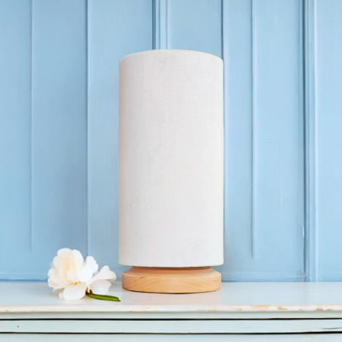 lampka nocna kremowa velvet cream