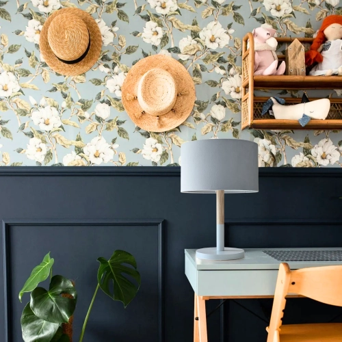 Tapeta Magnolie na Niebieskim Tle