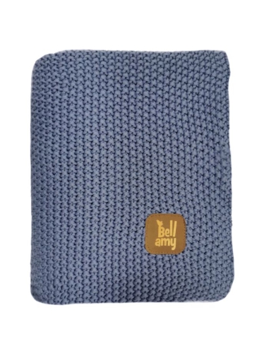 kocyk Bawełniany ryżowy 80x100 blueberry