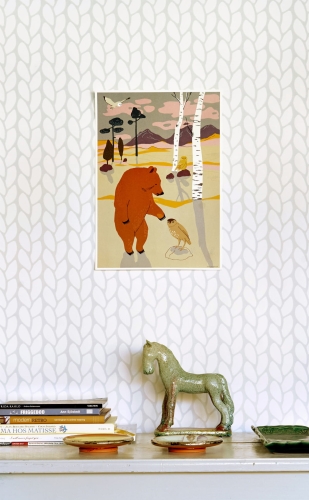 Tapeta dla dzieci Szara Splot Bawełny