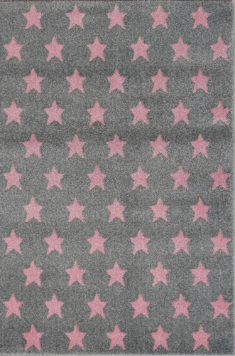 Dywan dziecięcy STAR-FIELD GREY/PINK 120x170