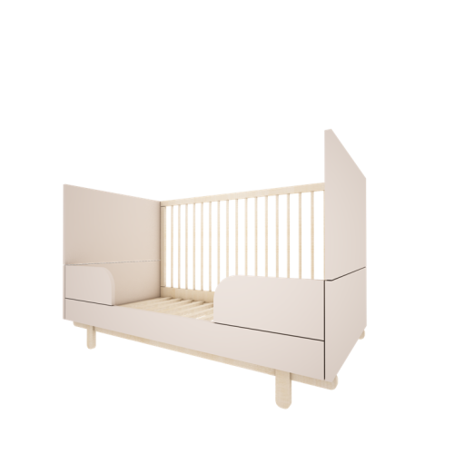 Łóżko 70 x 140 cm beżowe kaszmir basic