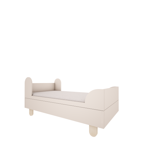 Łóżko 80x160 cm beżowe kaszmir basic