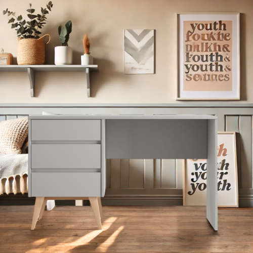 Biurko szare Pinio Swing 125cm x 62,5cm