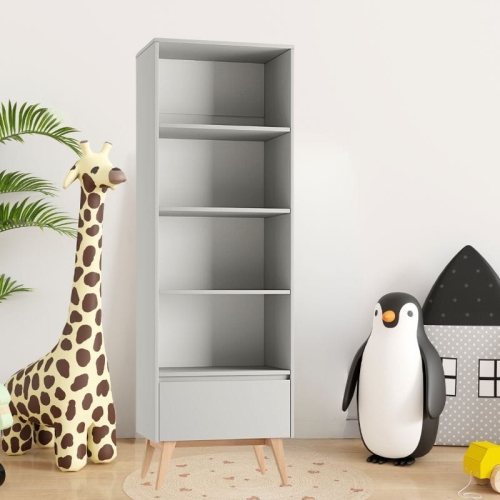 Regał szary wysoki pinio swing