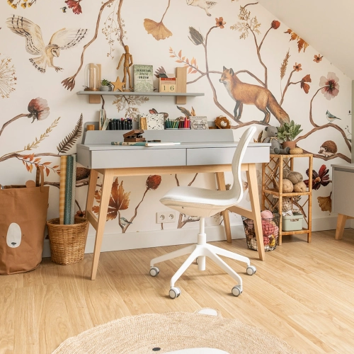 Biurko białe wysokie pinio Swing