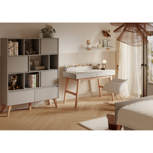 Biurko szare wysokie pinio Swing