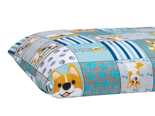 Poduszka lateksowa Hevea Milusie 40x30 (Corgi patchwork)