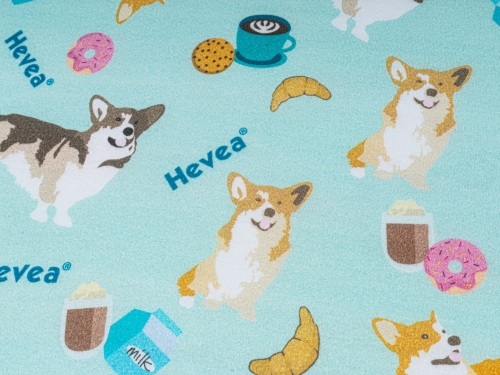Prześcieradło Hevea Milusie 160x80 (Corgi turkus)