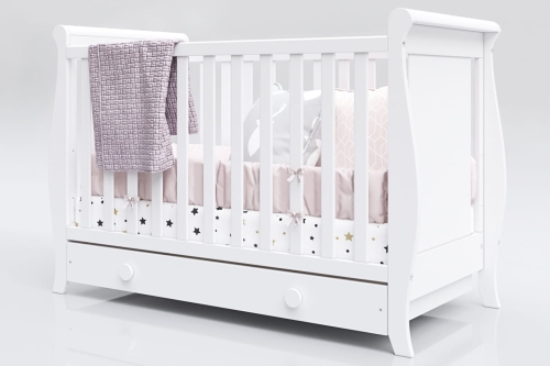 Łóżeczko dziecięce z szufladą Misza Premium 120x60