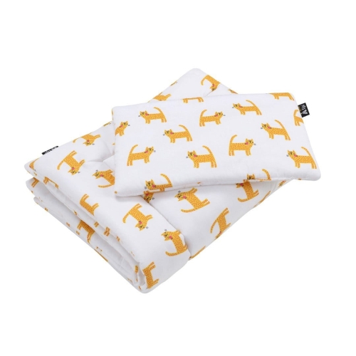 Pościel bawełniana z wypełnieniem 80x100 Gepardy