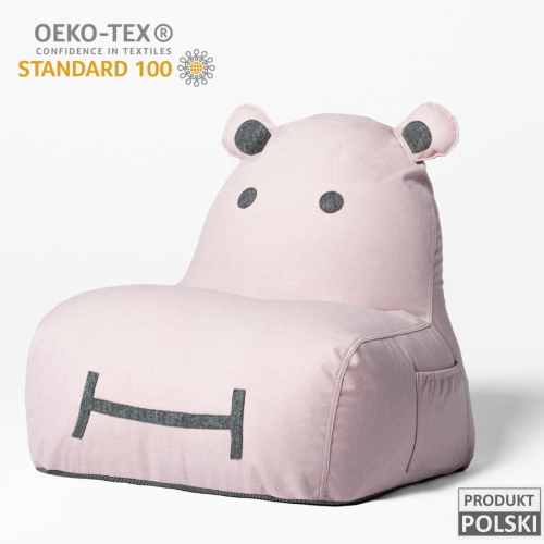 Pufa siedzisko Hippo Soft - Różowa