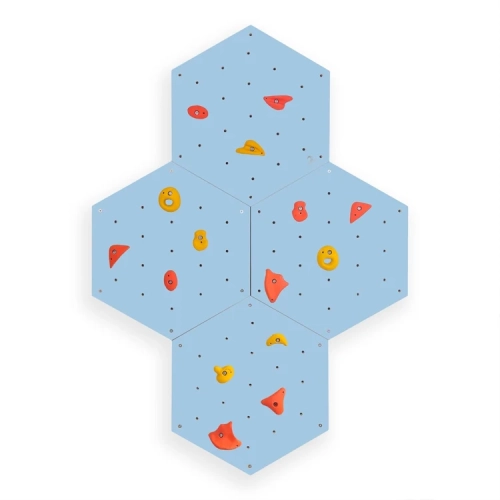 Ścianka wspinaczkowa Sześciokąt Różne kolory