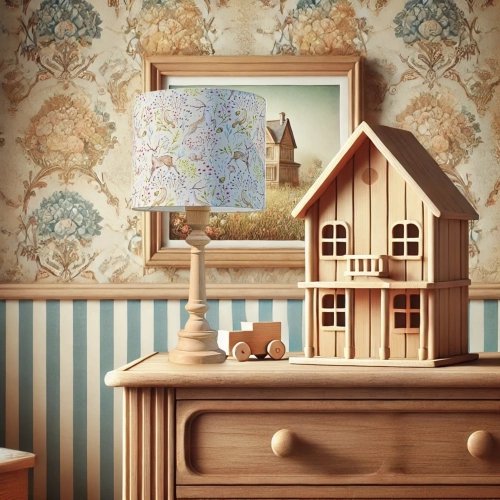 lampa stojąca kremowa dla dziecka deer in the forest cream