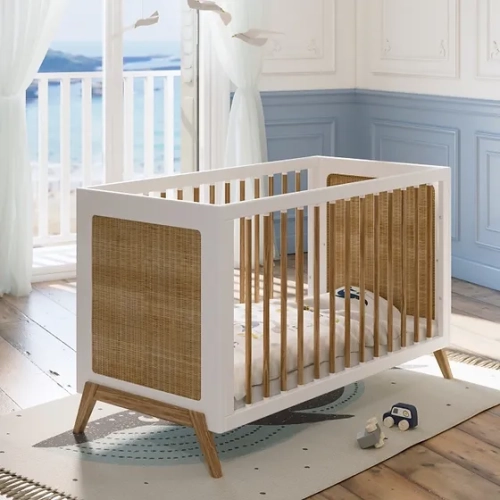 Łóżeczko Rosnące Z Dzieckiem Rattan 60 X 120 - Neige Marelia