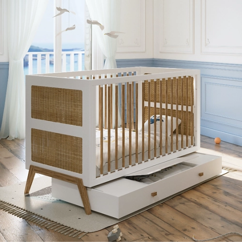 Łóżeczko Rosnące Z Dzieckiem Rattan 70 X 140 - Neige Marelia
