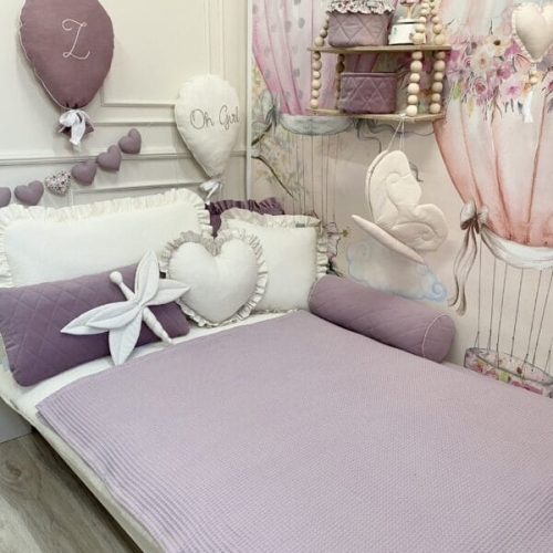 LEKKA NARZUTA 120x200cm WAFELKOWA LAWENDOWA