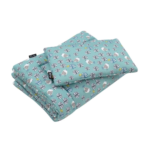 Pościel bawełniana z wypełnieniem 100x135 Miętowy las