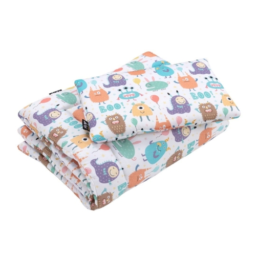 Pościel bawełniana z wypełnieniem 100x135 Stwory