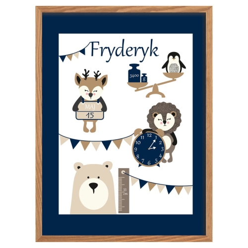 Metryczka Grow Up blue