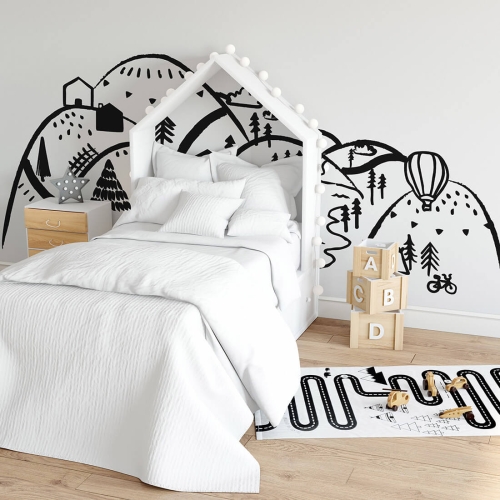 Naklejka ścienna Góry Czarne L